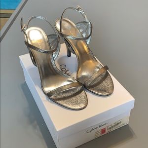 Calvin Klein Priscilla Silver Sandals
